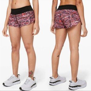 COPY - Lululemon Athletica Orange Multicolor Speed Up 2.5" Short Size 4